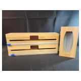 bamboo food wrap dispenser with integrated