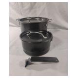 Set of 2 camping pots and pan