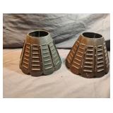 Metal candle votive shades. Set of 2. 4.5" tall
