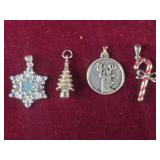 4 Holiday Necklace Charms