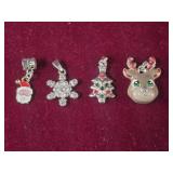 4 Holiday Necklace Charms