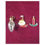 3 Holiday Necklace Charms