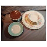 Vintage floral plates and saucers