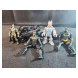 Batman figurines and bike