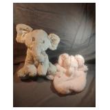 Elephants stuffed rattle animals
