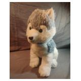 Husky plush dog. 15" tall