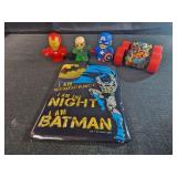 Batman wall decor, marvel finger puppets ,car