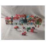 Christmas village plastic and accessories