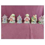 Easter village decorative lighted houses