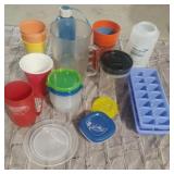 Plastic cups, bowls, ice trays and more ....