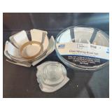 8 pc glass mixing bowl set