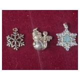 3 Holiday Necklace Charms