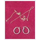 925 Silver Hoop earrings and a broken 925