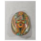 Handpainted Mexican Folk Art Terra Cotta Sun Clay