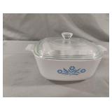 Corningware casserole dish in the "Blue