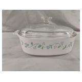 Vintage Corning Ware A-2-B Blue Heart Flower Vine