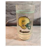 Miami Dolphins collectable glass