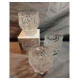 Votive crystal candle holders