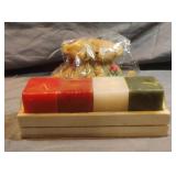 Bear and decorative candles