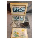 Love sign, Friendship sign and decorative mirrors