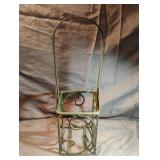 Wrought iron planter-basket. 14.5" tall