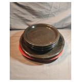 Ceramic plates including a Thompson Pottery