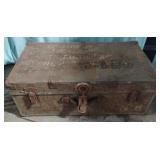 Vintage Horn Luggage metal trunk