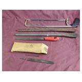 Hand saw, file, jig saw blades and more.....