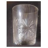 Vintage Cut Crystal Starburst Lowball Drinking
