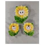 Sunflower ceramic planters