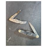 2 vintage pocket knives, Boker usa 3 blade other