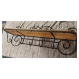 Wood and metal shelf