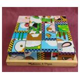 Melissa & Doug Farm Wooden Cube Puzzle with