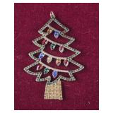 Large Rhinestone Christmas Tree Charm