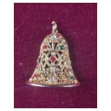 Goldtone Holiday Bell Charm