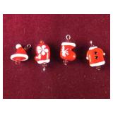 Group of Glass Christmas Charms