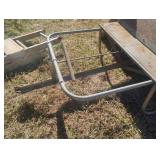 Garden Wat car lawn mower attachment. Tires are