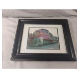 Santa Fe framed train photo by DMW 12/04