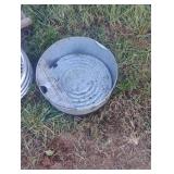 Galvanized oil drain pan
