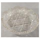 Vintage cut glass trinket dish