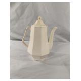 Vintage White China "Heritage" Style Coffee Pot