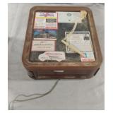 Western Electric telephone stand with old