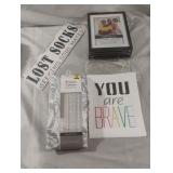 Lost Socks Seeking Soulmate sign, photo frames,