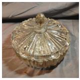 Vintage Covered Candy Dish Anchor Hocking Glass