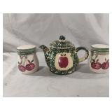 Apple sponge apple pot and 2 canisters