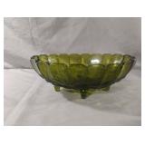 Vintage Indiana Glass Oval Footed Fruit Bowl