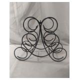 Metal wine bottle holder