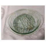 Vintage Libbey Orchard Green Glass 9-Inch Pie