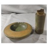 Vintage table lighter and ash tray
