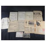 WWII Ephemera - Press release, medical report.